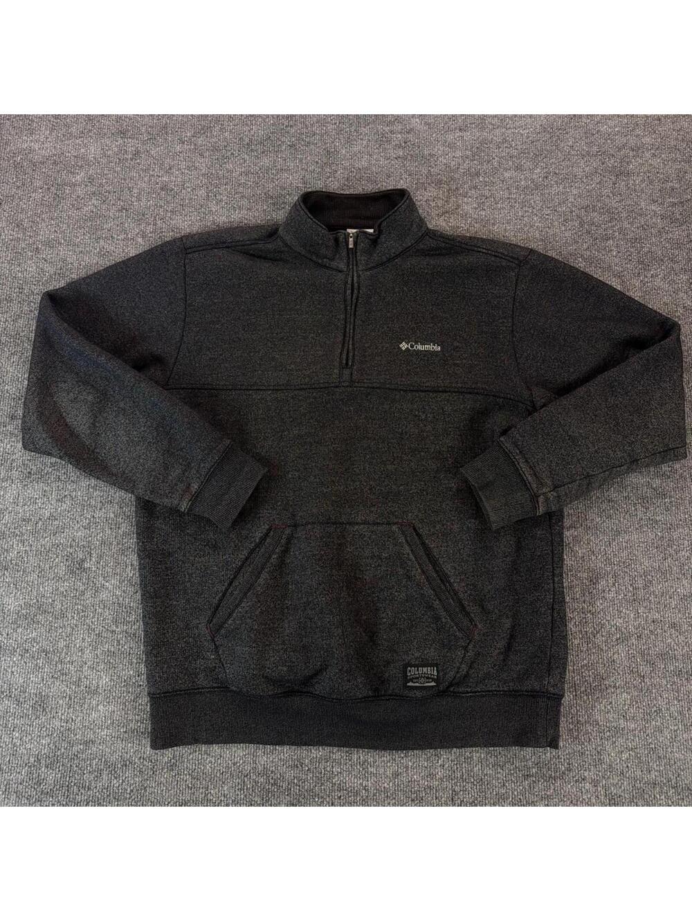 Columbia Men's Half-Zip Pullover Sweatshirt Dark Gray Large - Techgear, Outdoor